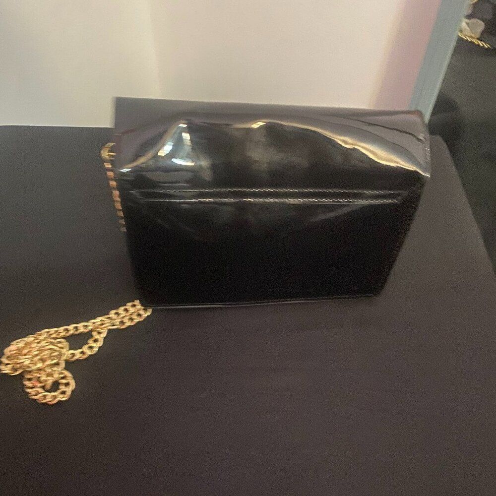 Jimmy Choo Black Vinyl Parfums crossbody handbag - Picture 2 of 6